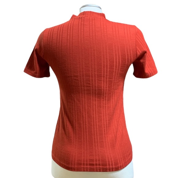 Forever 21 Orange Knit High Neck Knit Top Size Small - Picture 2 of 6